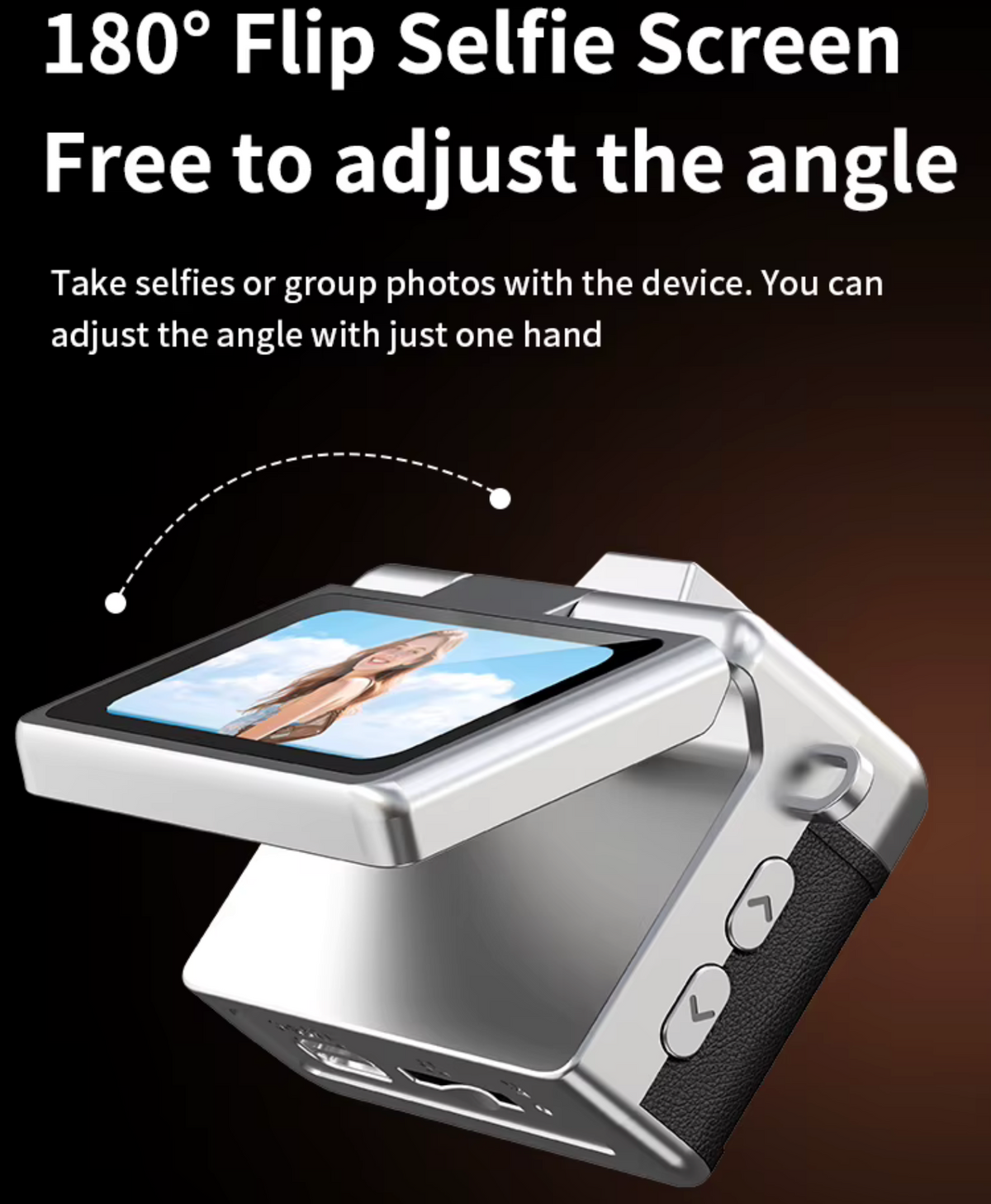 Bijoucam 180 degree flip selfie screen
